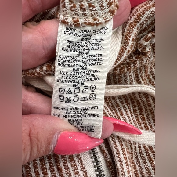 FREE PEOPLE LIGHT AT SUNRISE CROP PANTS SLIM LEG DRAWSTRING HIGH WAIST BOHO SZ 6 - Picture 6 of 6